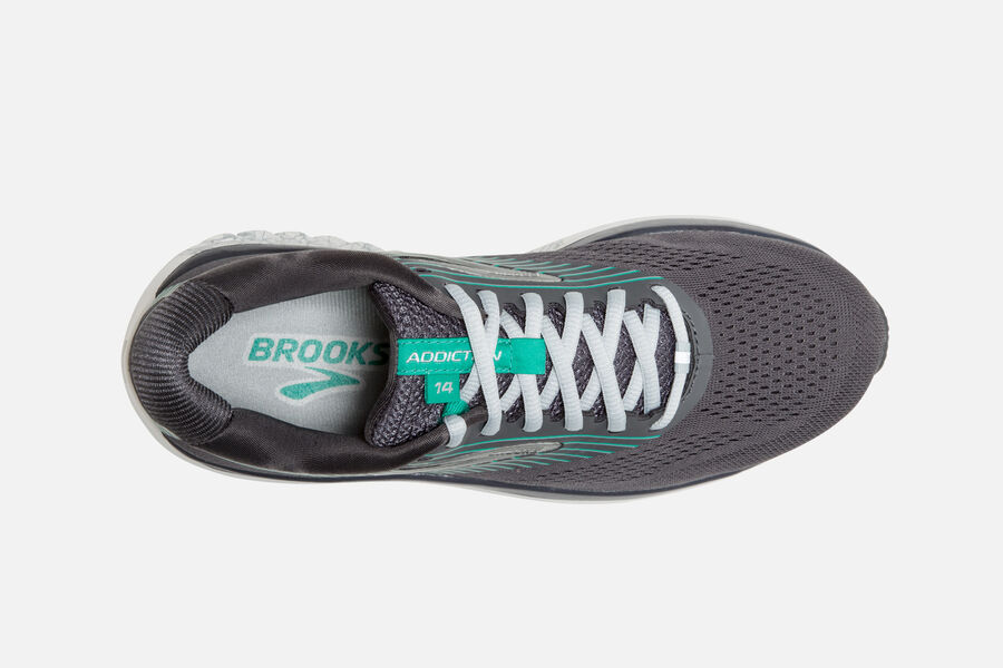 Brooks Running Shoes Womens Grey - Addiction 14 Road - 0186-SJEOI